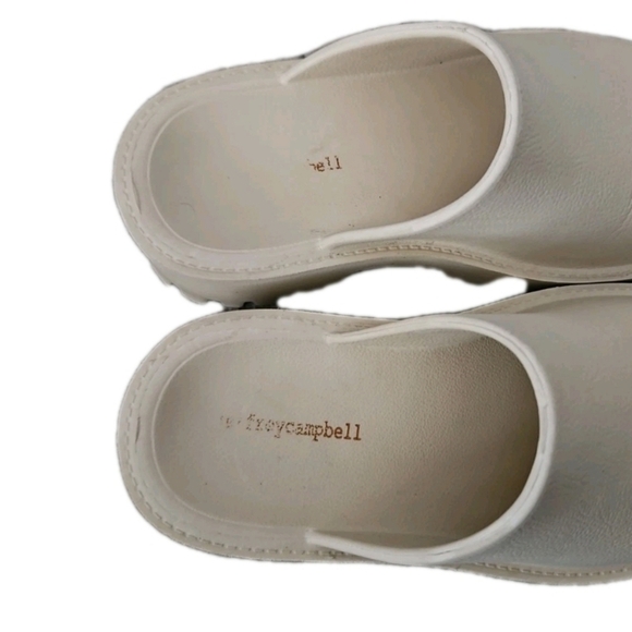 Jeffery Campbell Womens Beige Rubber Platform Slip On Clog 8 - Picture 9 of 12